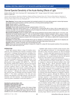 Diurnal Spectral Sensitivity of the Acute Alerting