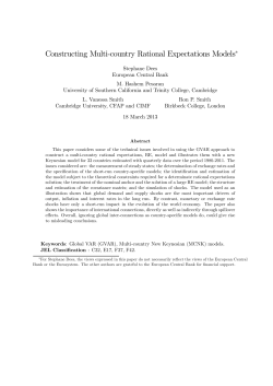 Constructing Multi-country Rational Expectations Models