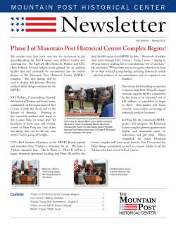 Phase I of Mountain Post Historical Center Complex Begins!