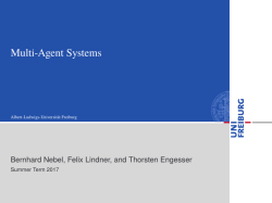 Multi-Agent Systems - Foundations of Artificial Intelligence