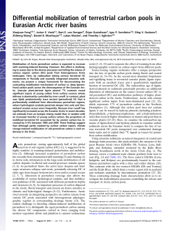 Differential mobilization of terrestrial carbon pools in Eurasian Arctic