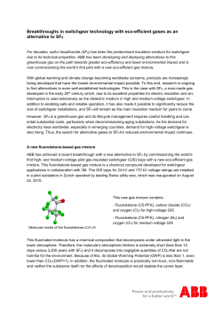 Breakthroughs in switchgear technology with eco