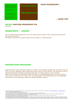 good life recipe: maitake mushroom tea ingredients / amount