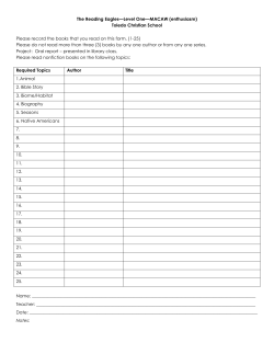 Reading Eagles Level 1 Form