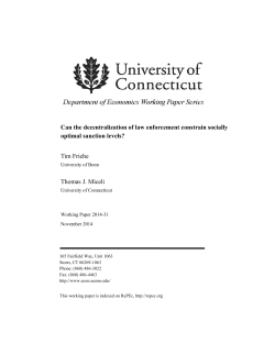 Can the decentralization of law enforcement constrain socially