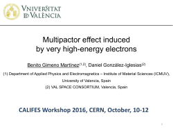 Induced multipactor experiments