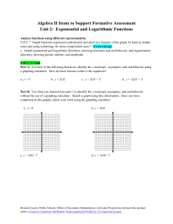 Exponential and Logarithmic Functions
