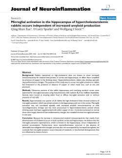 Microglial activation in the hippocampus of hypercholesterolemic