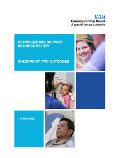 commissioning support business review checkpoint two outcomes