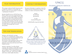 Health Insurance Requirement - UNC Charlotte Student Health Center