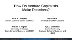 How Do Venture Capitalists Make Decisions?