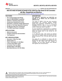 ADC10731/32/34/38 10-Bit + Serial I/O ADC w