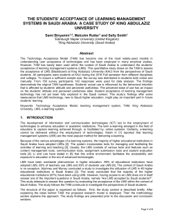 the students` acceptance of learning management systems in saudi