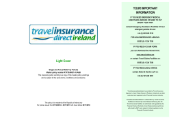 Light Cover YOUR IMPORTANT INFORMATION