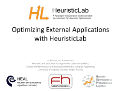 Algorithm and Experiment Design with HeuristicLab