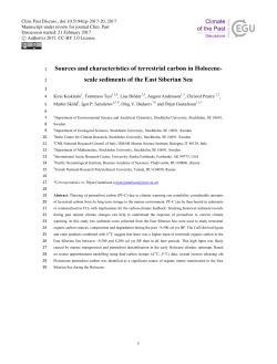 Sources and characteristics of terrestrial carbon in Holocene