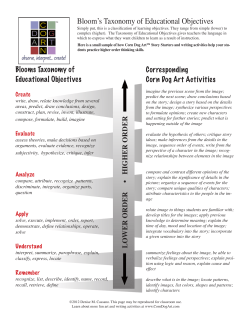 Bloom`s Taxonomy of Educational Objectives