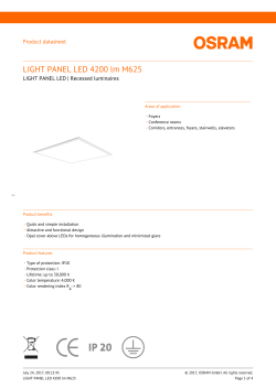 LIGHT PANEL LED 4200 lm M625