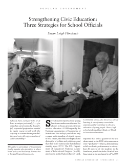 Strengthening Civic Education: Three Strategies for School Officials