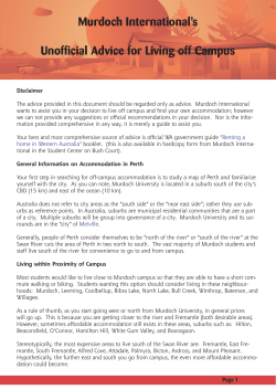 Unofficial Advice for Living off Campus