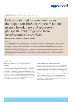 Determination of enzyme kinetics in the Eppendorf BioSpectrometer