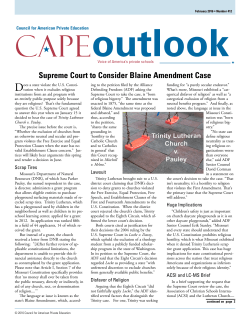 Supreme Court to Consider Blaine Amendment Case
