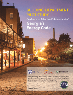 Georgia`s energy code - Georgia Department of Community Affairs
