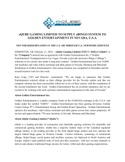eQube Gaming Limited to supply eBingo System to Golden