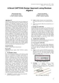 A Novel CAPTCHA Design Approach using Boolean Algebra