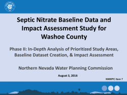 Phase II: Septic Nitrate Baseline Data and Impact Assessment Study