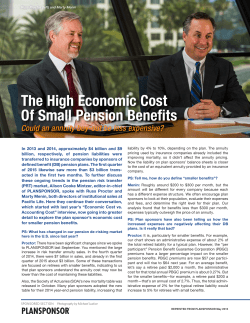The High Economic Cost Of Small Pension Benefits