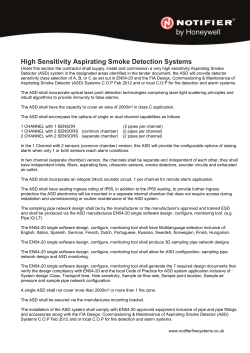 High Sensitivity Aspirating Smoke Detection Systems