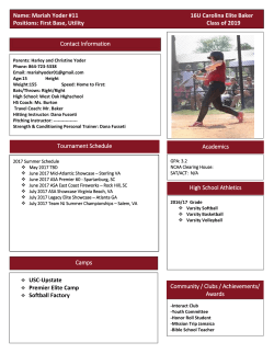 Name: Mariah Yoder #11 16U Carolina Elite Baker Positions: First