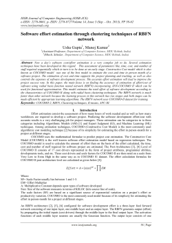 Software effort estimation through clustering