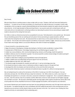 Marcola Elementary Bond Project Oversight Committee