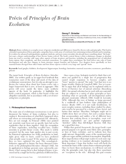 Evolutionary neuroscience - SISSA People Personal Home Pages
