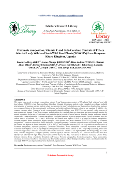 Proximate composition, Vitamin C and Beta