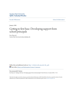 Getting to first base: Developing support from school principals