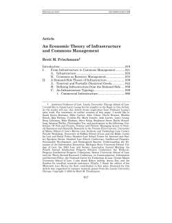 An Economic Theory of Infrastructure and Commons Management