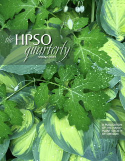 spring 2017 - The Hardy Plant Society of Oregon