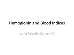 Hemoglobin and Blood Indices