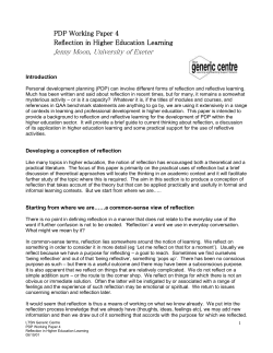 Reflection in HE Learning