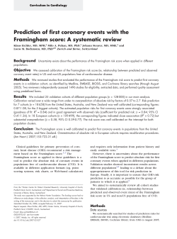 Prediction of first coronary events with the Framingham score: A