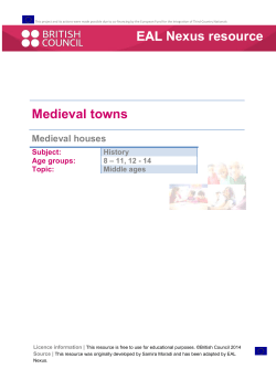 Medieval houses  - EAL Nexus