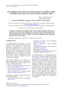 one approach to the analysis of impact of shift-work