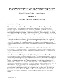 The Application of Ecosystem Service Markets to the Conservation