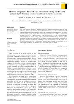 Phenolics compounds, flavonoids and antioxidant activity of chia