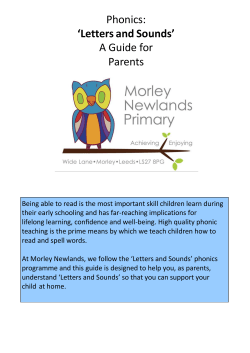 Letters and sounds parent guide