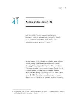 Action and research (2) PAPER
