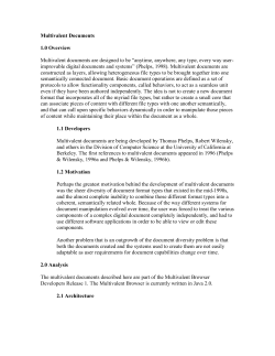 Multivalent Documents - Department of Computer Science